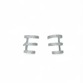 BRINCO EAR CUFF FILEIRAS ZIRCONIA CRISTAL