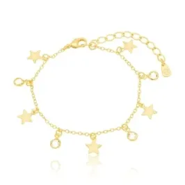 PULSEIRA PINGENTE ESTRELA DETALHE BOLINHA CRISTAL