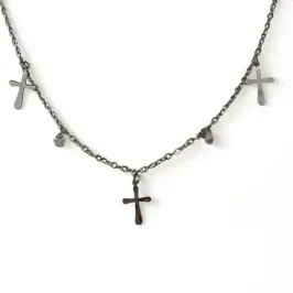 COLAR CHOKER CRISTAIS CRUZ LISA