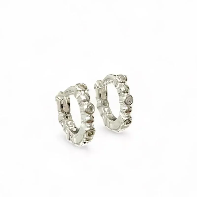 BRINCO ARGOLA BOLINHA ZIRCONIA CRISTAL