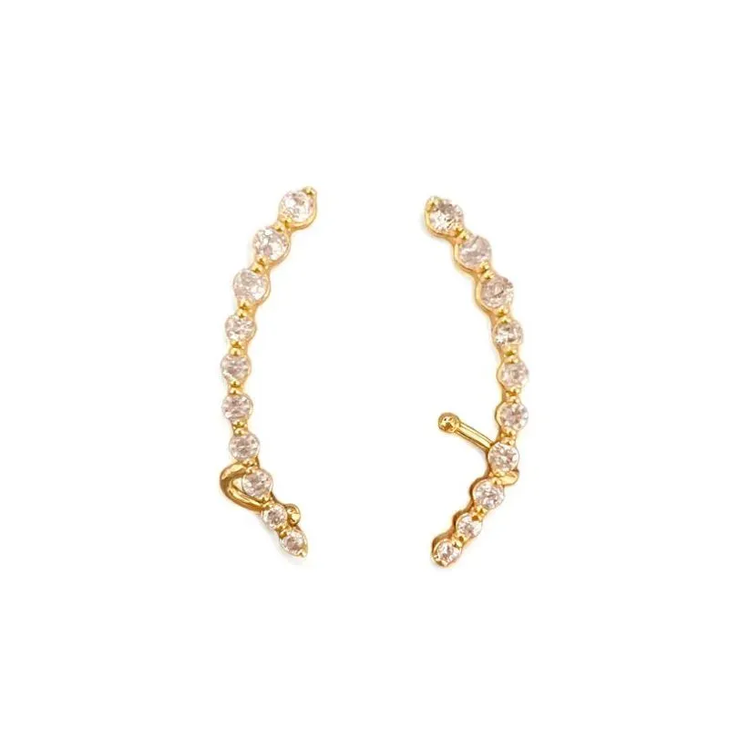 BRINCO EAR CUFF ZIRCONIA CRISTAL