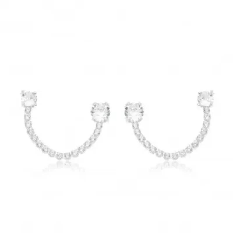 BRINCO EAR LINE ZIRCONIA CRISTAL