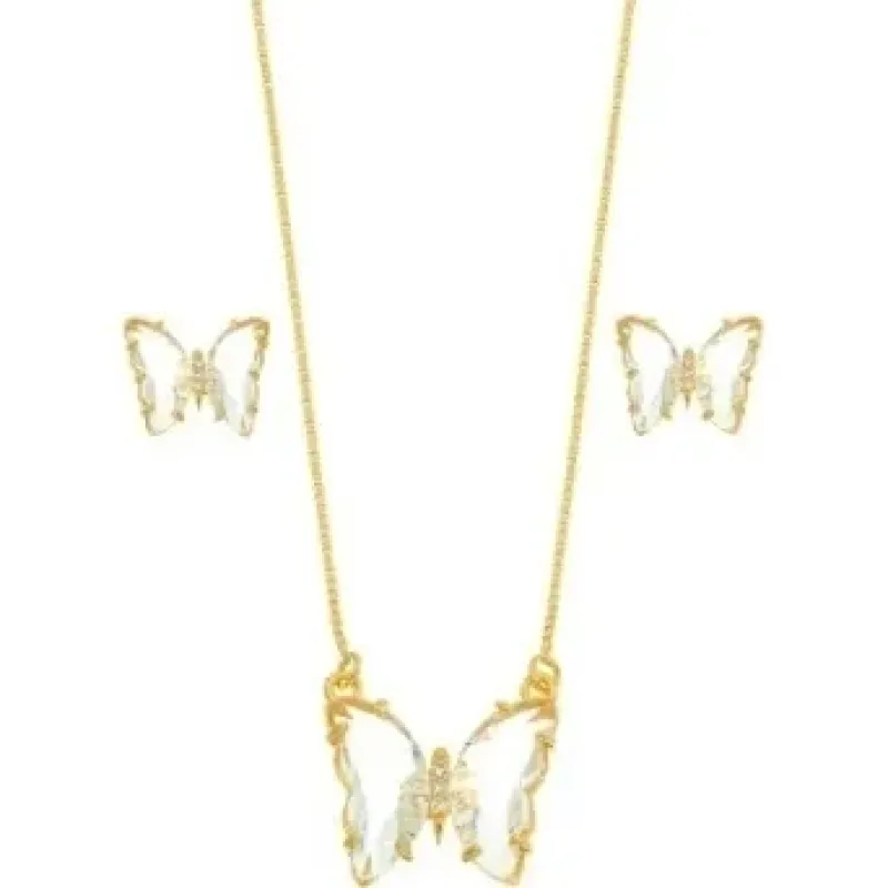 CONJUNTO BORBOLETA CRISTAL