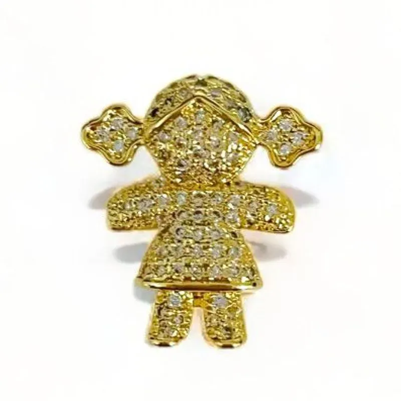 PINGENTE MENINA ZIRCONIA CRISTAL