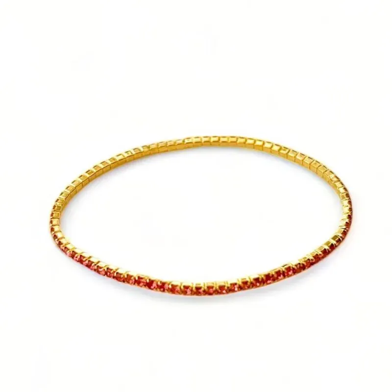 PULSEIRA ELASTICO ZIRCONIA RUBELITA