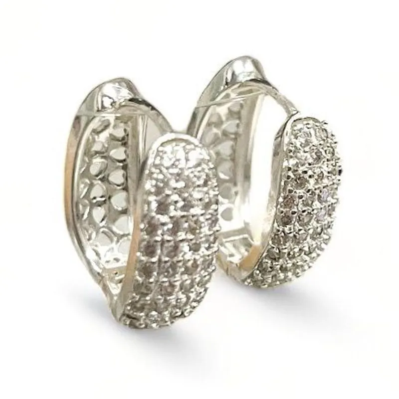 BRINCO ARGOLA ZIRCONIA CRISTAL