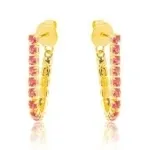 BRINCO EAR JACKET ZIRCONIA ROSA G