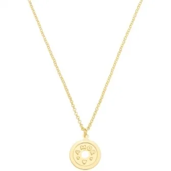 COLAR PINGENTE MEDALHA AMOR LISO