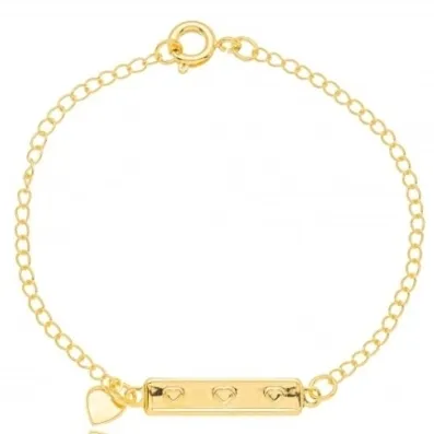 PULSEIRA INFANTIL CHAPA LISA CORACAO