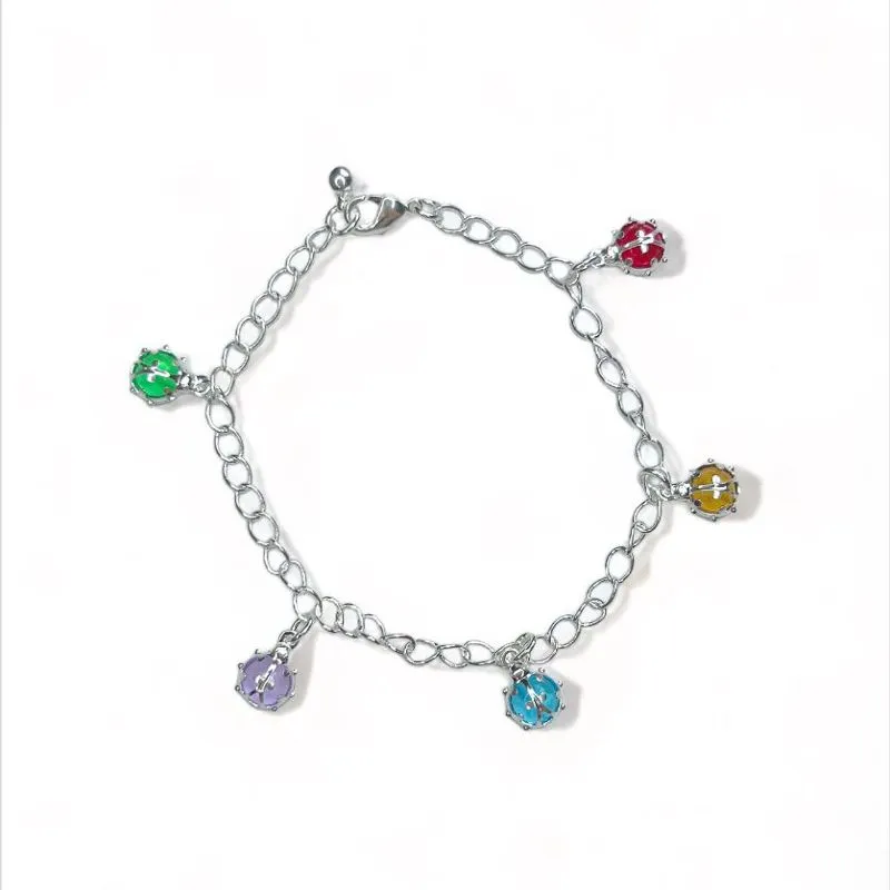 PULSEIRA PINGENTE CRISTAIS COLOR